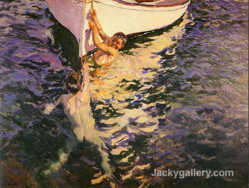 The White Boat by Joaquin Sorolla y Bastida paintings reproduction